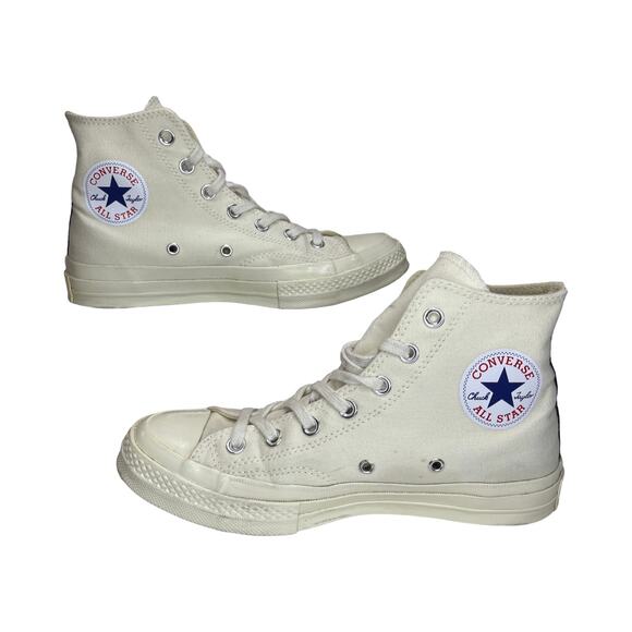 Comme des Garçons PLAY Red Heart Converse Chuck Taylor High Top Unisex M6/W8 - Picture 9 of 11